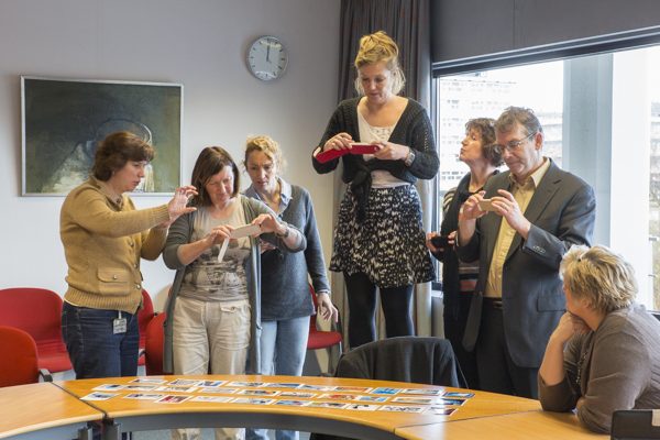 Een workshop fotografie in volle gang